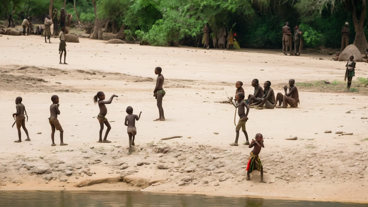 Редкое видео: изолированное племя Хадза из Танзании сохраняет традиции охоты и собирательства